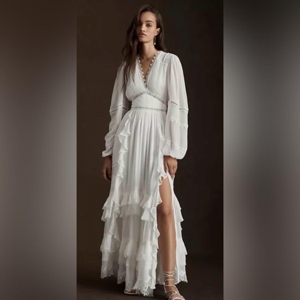 Rococo Sand White Boho Maxi Dress | Resort Ibiza | $595